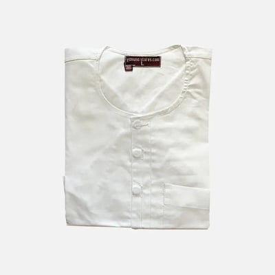 Classic White Cotton Kurta for Men (Half Sleeve) - Classic White Cotton Kurta for Men (Half Sleeve) [S]